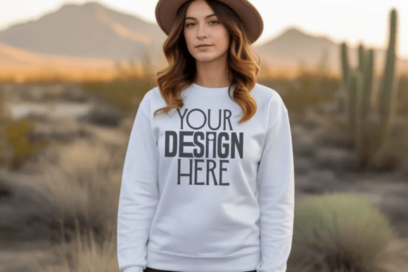 Download Gildan White Sweatshirt Mockup - Premium Resources
