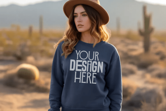 Download Gildan Navy Sweatshirt Mockup - Premium Bundle